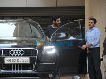 John Abraham snapped outside a friend's place