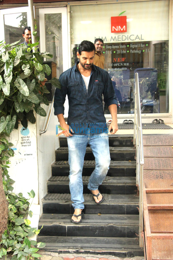 john abraham spotted at nm medical in bandra 2
