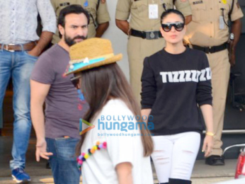 Kareena Kapoor Khan, Saif Ali Khan and Karisma Kapoor snapped returning from Goa