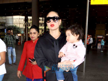 Kareena Kapoor Khan and her son Taimur Ali Khan snapped returning from London