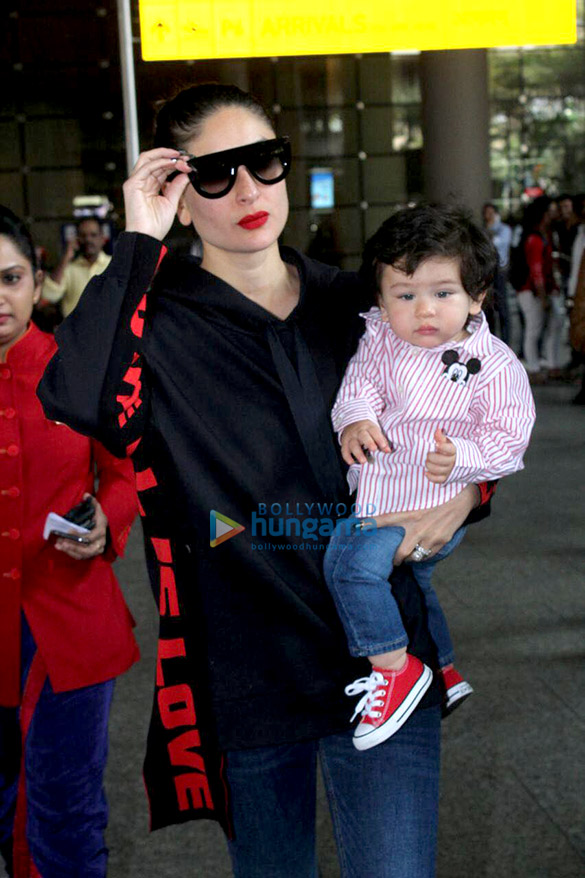 Kareena Kapoor Khan and her son Taimur Ali Khan snapped returning from London