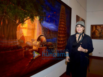 Mahima Choudhary snapped attending an art exhibition