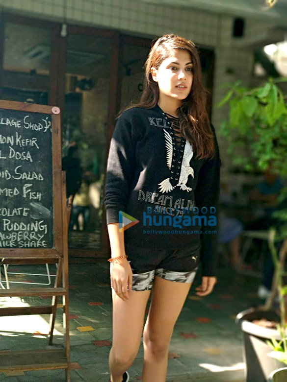 Rhea Chakraborty snapped post lunch