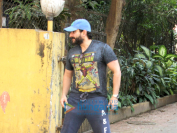 Saif Ali Khan spotted after a dubbing session in Bandra