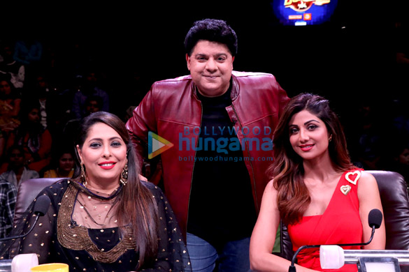 Sajid Khan snapped on sets of Super Dancer Sajid Khan snapped on sets of Super Dancer