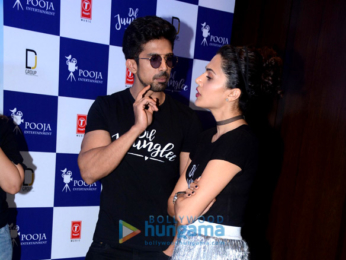 Saqib Saleem & Taapsee Pannu at the trailer launch of 'Dil Juunglee'