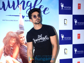 Saqib Saleem & Taapsee Pannu at the trailer launch of 'Dil Juunglee'