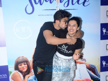 Saqib Saleem & Taapsee Pannu at the trailer launch of 'Dil Juunglee'