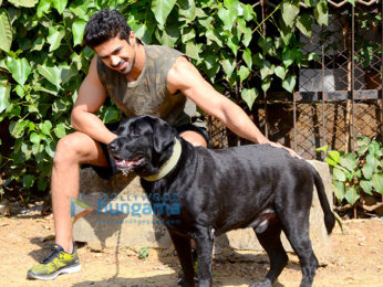 Saqib Saleem spotted in Bandra with his dog