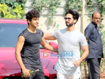 Shahid Kapoor and Ishaan Khatter snapped at the gym