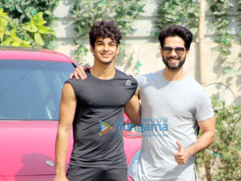 Shahid Kapoor and Ishaan Khatter snapped at the gym
