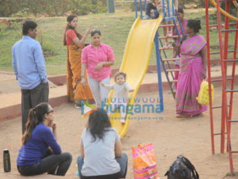 Shahid Kapoor's wife Mira Rajput snapped with their daughter Misha at Joggets park in Bandra