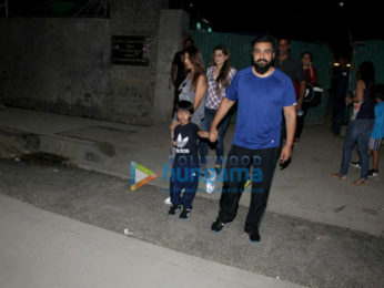 Shilpa Shetty and Raj Kundra spotted attending a football match along with their son in Juhu