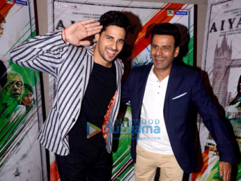 Sidharth Malhotra and Manoj Bajpayee snapped promoting their film Aiyaary