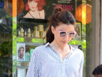 Soha Ali Khan spotted after salon session in Bandra