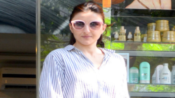 Soha Ali Khan spotted after salon session in Bandra