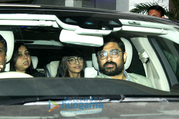 sonam kapoor rhea kapoor spotted at padman screening at sunny super sound in juhu 1