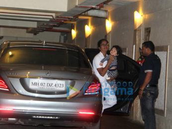 Taimur Ali Khan spotted at Karishma Kapoor house in Bandra