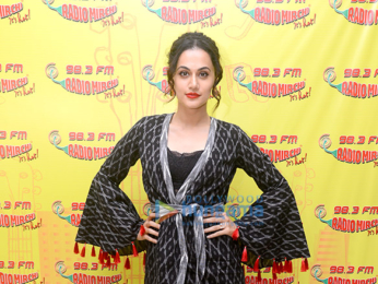 Taapsee Pannu and Srishti Srivastav snapped promoting Dil Juunglee at Radio Mirchi