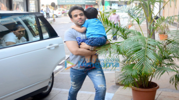 Tusshar Kapoor snapped with his son Laksshya Kapoor in Mumbai