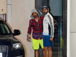 Varun Dhawan and Dino Morea snapped outside the gym