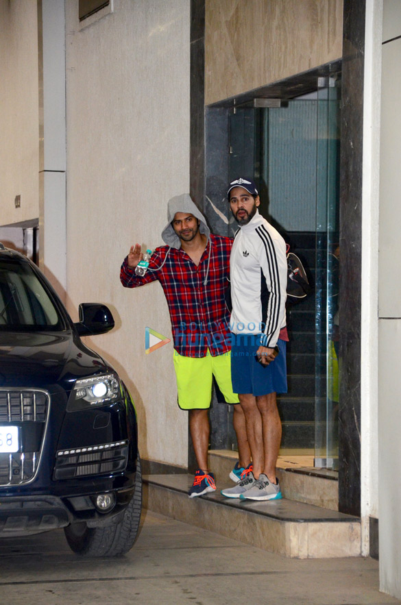 varun dhawan and dino morea snapped outside the gym 4