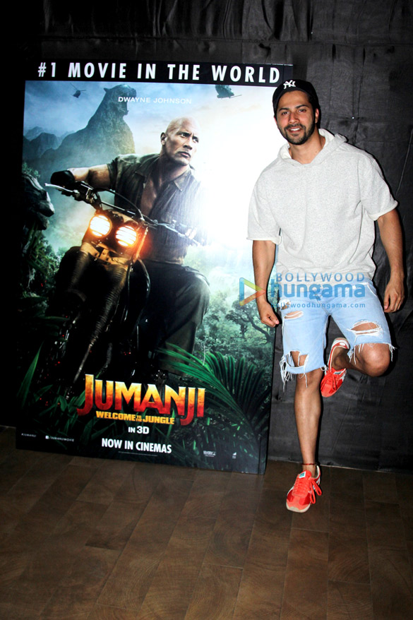 varun dhawan hosts a special screening of jumanji welcome to the jungle 4