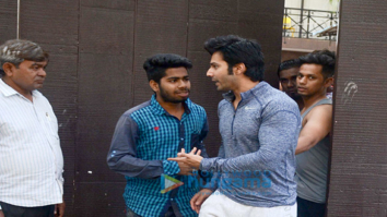 Varun Dhawan snapped outside his gym in Juhu