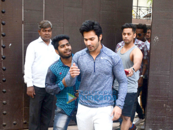 Varun Dhawan spotted at gym in Juhu
