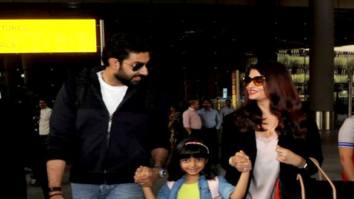Abhishek Bachchan, Aishwarya Rai Bachchan and Aaradhya snapped at the airport