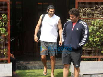 Aditya Roy Kapur and Mohit Suri spotted outside a cafe in Bandra