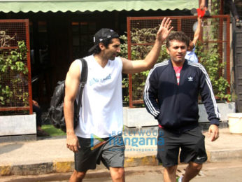 Aditya Roy Kapur and Mohit Suri spotted outside a cafe in Bandra