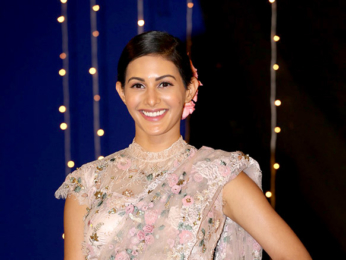 Amyra Dastur snapped sporting a vintage saree look
