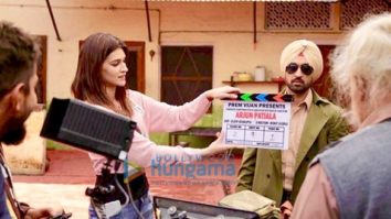 On the sets of the movie Arjun Patiala