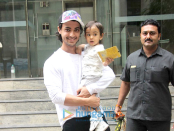 Ayush Sharma spotted with his son at his school in Bandra