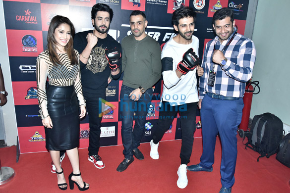 Cast of Sonu Ke Titu Ki Sweety snapped attending the Super Fight League Cast of Sonu Ke Titu Ki Sweety snapped attending the Super Fight League