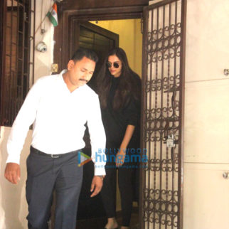 Deepika Padukone snapped at a recording studio in Bandra