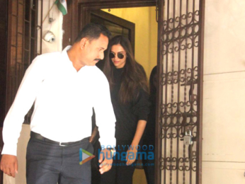 Deepika Padukone snapped at a recording studio in Bandra
