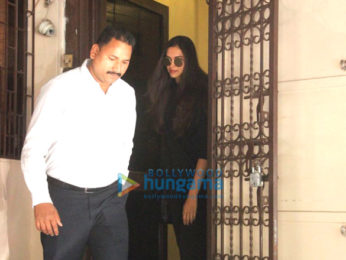 Deepika Padukone snapped at a recording studio in Bandra