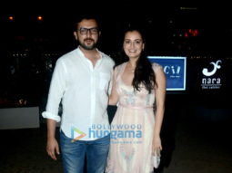 Dia Mirza snapped with Sahil Sangha post dinner at BKC