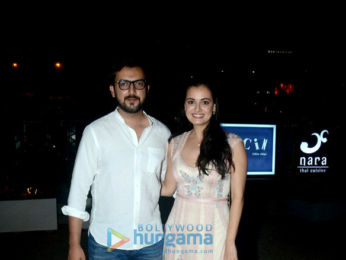 Dia Mirza snapped with Sahil Sangha post dinner at BKC