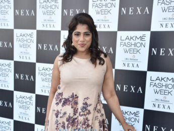 Disha Patani, Kriti Kharbanda and RJ Malishka snapped at the Lakme Fashion Week 2018