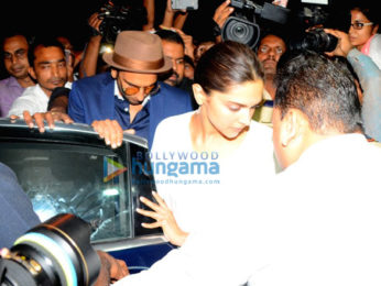 Farhan Akhtar and his mother, Saroj Khan, Ritesh Sidhwani and Farah Khan snapped at Anil Kapoor's house