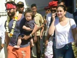 Saif Ali Khan and Kareena Kapoor Khan take Taimur Ali Khan on jeep ride in Rajasthan; Saif plays cricket while Taimur and Kareena watch