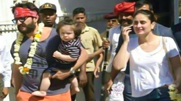 Saif Ali Khan and Kareena Kapoor Khan take Taimur Ali Khan on jeep ride in Rajasthan; Saif plays cricket while Taimur and Kareena watch
