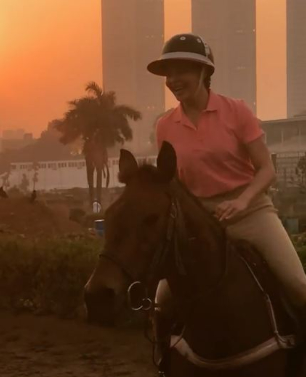 After pole dancing and sketching, Jacqueline Fernandez enjoys horse riding