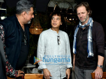 Grammy winner John McLaughlin and Zakir Hussain snapped at Dine at The Quarter Hotel