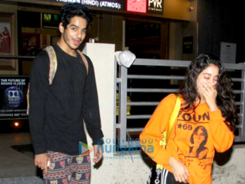 Jahnvi Kapoor and Ishaan Khatter snapped at PVR Juhu