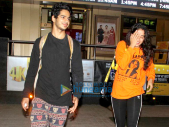 Jahnvi Kapoor and Ishaan Khatter snapped at PVR Juhu