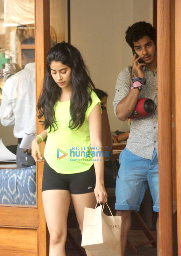 Janhvi Kapoor and Ishaan Khatter spotted at Sequel Cafe in Bandra